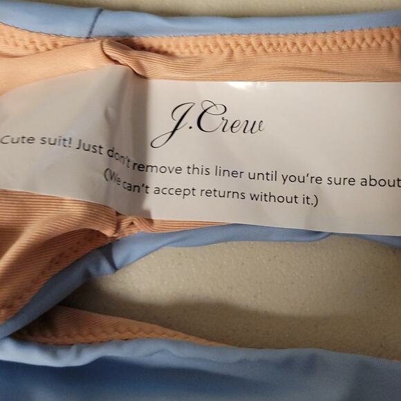 NWT J.Crew Hight Rise Bikini Bottom Vacation Summer Beach Pastel Blue Size XS - Picture 6 of 6